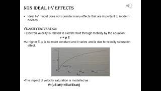 Non Ideal I V effects 1 [upl. by Rafael]