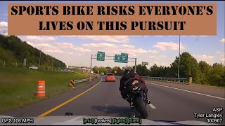 Chasing a Sports Bike through town amp Interstate  Several close calls [upl. by Elleraj]