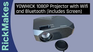 YOWHICK 1080P Projector with Wifi and Bluetooth includes Screen [upl. by Monroe60]