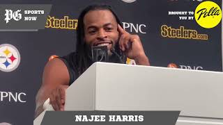 SteelersRaiders reaction Najee Harris talks about 100yard game playing with extra edge [upl. by Zul990]