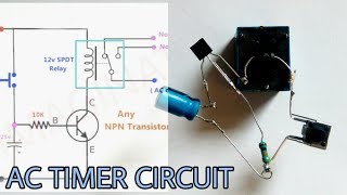 TIMER CIRCUIT  how to make simple timer circuit using one transistor [upl. by Driscoll]