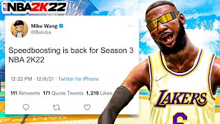 Season 3 Dribbling Patch REVERTED SPEEDBOOSTING IS BACK Season 3 Patch NBA 2K22 [upl. by Gilbert]