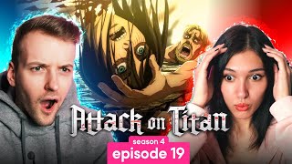 Attack on Titan  Season 4 Episode 19 REACTION [upl. by Acirdna]