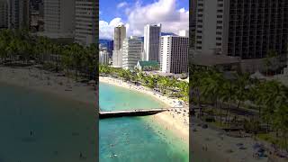 FLYING ALONG BEACH IN WAIKIKI oahu beach waikiki waikikihawaii waikikibeach [upl. by Patric]