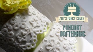 Fondant patterning and texture on your cake How To Cake Tutorial [upl. by Negrom]