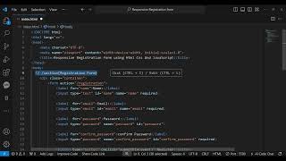 Registration Form in HTML CSS amp JavaScript [upl. by Ferrand422]