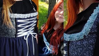 I Sewed a Dirndl Dress  Burda Style 7057 [upl. by Meehar]