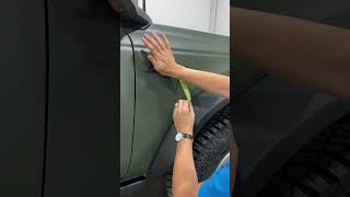 3M Matte Military Green wrap Emblem application on top of the wrap [upl. by Fanning]