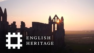 Postcard from Whitby Abbey Yorkshire  England Drone Footage [upl. by Ehcrop242]