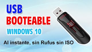 Crear USB Booteable Windows 10 sin usar programas facil y sencillo [upl. by Drawde]