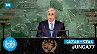 🇰🇿 Kazakhstan  President Addresses United Nations General Debate 77th Session English  UNGA [upl. by Rimas299]