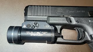 How To Install Streamlight TLR1 HL Flashlight On Your Glock Pistol Handgun Or Picatinny Rail [upl. by Ellehcear105]