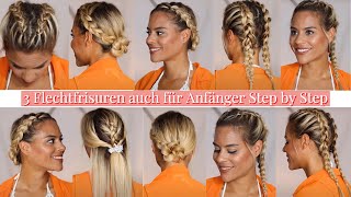 Frisuren für mittel Haare  Flechtfrisuren für Anfänger  Leichte amp schnelle Alltagsfrisuren [upl. by Meghan]