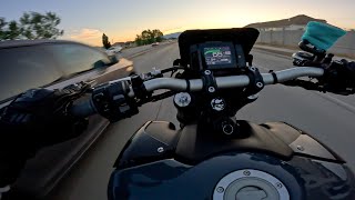 CRAZY Yamaha MT09 Highway Run  Pure Sound 4K [upl. by Yasnyl]