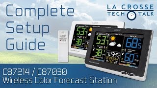 C87214 amp C87030 Wireless Color Forecast Station Setup Guide [upl. by Nylsor298]