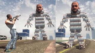 Franklin Fight Giant Franklin Robot in Indian Bike Driving 3D [upl. by Aymahs]