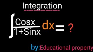 ∫cosx1sinx dx integration of cosx1sinx integration by substitution method [upl. by Aicilf]