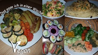 Das esse ich in einer Woche9vegane Carbonara selbstgemachtes Sushi Bowl vegane Rezepte [upl. by Ammann354]