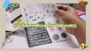 Home made sticker making for beginners Malayalam art and craft [upl. by Luoar]