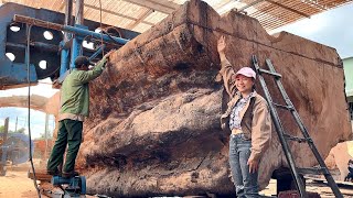 Wood Cutting Skills  Do You Think This Tree Is 5000 Years Old [upl. by Pietro]