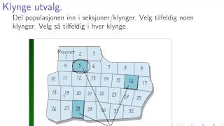 Statistikk 1C Typer utvalg av stikkprøve [upl. by Neils]