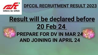 DFCCIL Recruitment 2023 Final result information dfccilcbt2result20232024 [upl. by Falkner]