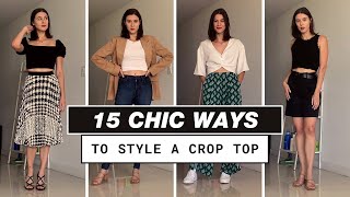 15 Ways To Style A Crop Top  At Any Age or Size [upl. by Ahsitil]