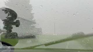 Visibility Low as Hail Pelts Central Iowa [upl. by Nandor]