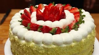 Ecco la tua torta cara MammaTorta Panna e Fragole con inserto di Frutta e chantilly [upl. by Erastes12]