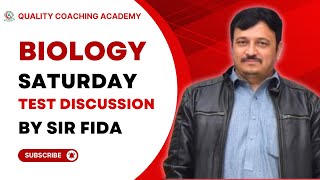 Biology  Saturday Test Discussion By Sir Fida Hussain  Date  31st August 2024  QCA [upl. by Checani387]