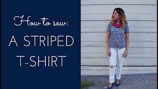 DIY Perfect striped tshirt Easy [upl. by Dlarrej266]