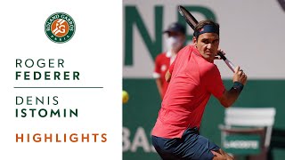 Roger Federer vs Denis Istomin  Round 1 Highlights I RolandGarros 2021 [upl. by Eirene]