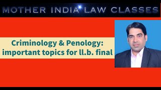 CRIMINOLOGY amp PENOLOGY IMPORTANT TOPICS BY RP VERMA [upl. by Lyrehc]