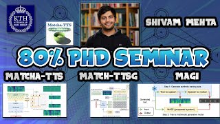 80 PhD Seminar  Shivam Mehta  KTH  MatchaTTS MatchTTSG MAGI and much more [upl. by Wilber728]