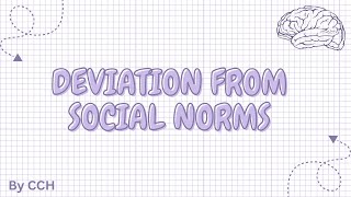 AQA ALEVEL PSYCHOLOGY  Psychopathology Deviation from social norms [upl. by Biebel]