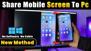 How to Share Mobile Screen To PCLaptop  2025 New Method  Mirror Phone Screen to Windows PC [upl. by Olfe652]