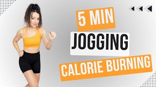 5 MIN JOGGING AT HOME  INDOOR JOG  Calorie Burning Cardio Workout [upl. by Aggri510]