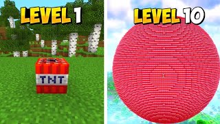 Minecraft tnt level 1 to 10 🔥 [upl. by Casavant]