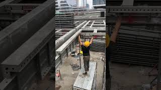 Aluminum Form Panels Installation formworks aluminum formwork amazingconstruction construction [upl. by Uhn755]