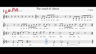 The sound of silence  Karaoke  Flauto dolce  Spartito  Note  Canto  Instrumental [upl. by Ainelec]