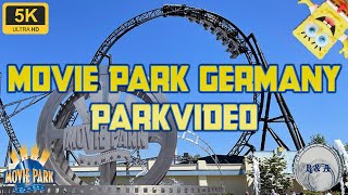 Movie Park Germany Parkvideo 5K [upl. by Matejka67]