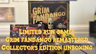 Limited Run Games Grim Fandango Remastered Collectors Edition Unboxing [upl. by Llezniuq471]