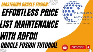 Effortless Price List Maintenance with ADFDI [upl. by Ahsiel]