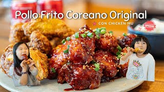 Pollo Frito Coreano Original  feat Chicken Mu   con SalsaㅣEste si es Original😋 [upl. by Bevus]