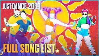 Just Dance 2019 Full Song List  Ubisoft US [upl. by Euqina497]