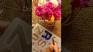 Resin letter keytag resin shortvideo resinartist [upl. by Selij]