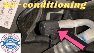 Ford CMax Air Conditioning Gas Refill Connectors [upl. by Tilly]