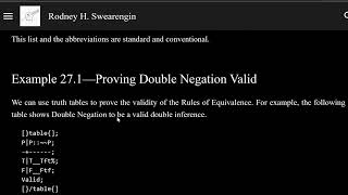 Logic 0—Example 271—Proving Double Negation Valid [upl. by Larson140]