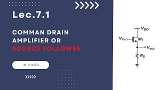 Common drain amplifier or source follower part 1 [upl. by Ynnub]