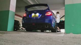 2016 WRX STi Milltek catback warm start with few revs [upl. by Aerdnahs]